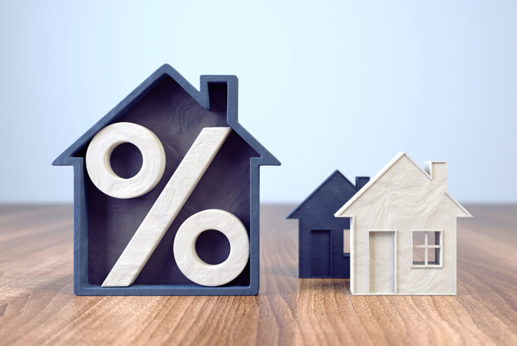 3d illustration real estate interest rates